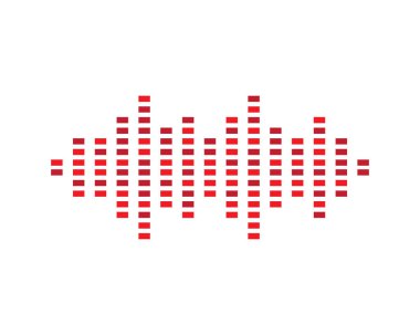 Ses dalgası logo şablonu vektör resimleme
