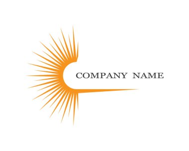 Güneş logosu şablon vektör resimleme tasarımı