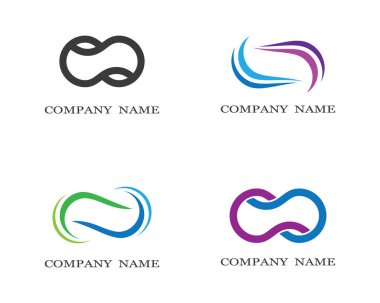 Sonsuz logo şablonu vektör resimleme tasarımı