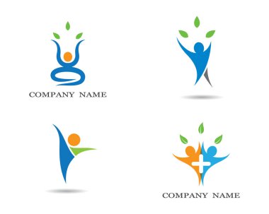 Sağlıklı Yaşam Logosu vektör ikonu çizimi tasarımı