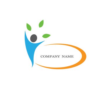 Sağlıklı Yaşam Logosu vektör ikonu çizimi tasarımı