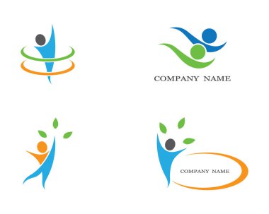 Sağlıklı Yaşam Logosu vektör ikonu çizimi tasarımı