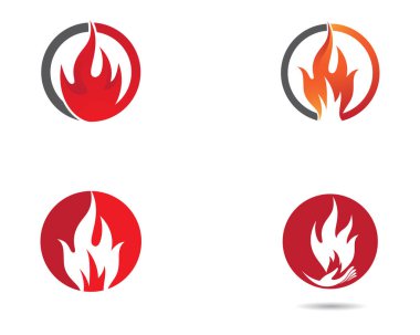 Ateş logosu şablon vektör resimleme tasarımı