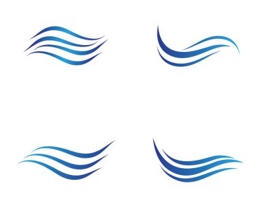 Su Dalgası logo vektör illüstrasyon tasarımı