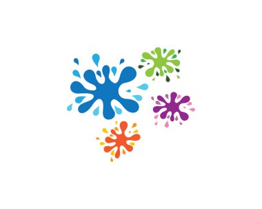 Su Sıçratma logo vektör resimleme tasarımı