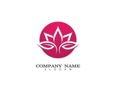 Güzellik çiçekleri logo şablon vektör simgesi