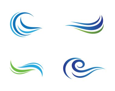 Su Dalgası logo vektör illüstrasyon tasarımı