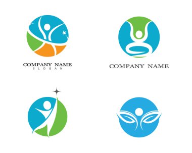 Sağlıklı Yaşam Logosu vektör ikonu çizimi tasarımı