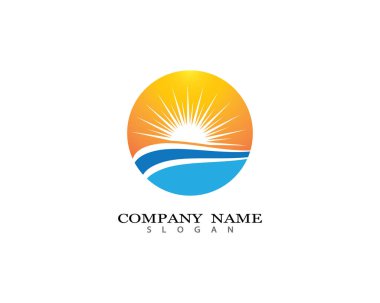 Su Dalgası logo vektör illüstrasyon tasarımı