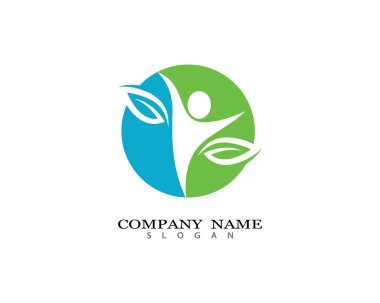 Sağlıklı Yaşam Logosu vektör ikonu çizimi tasarımı