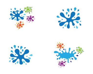 Su Sıçratma logo vektör resimleme tasarımı