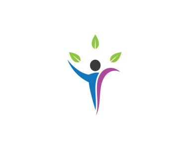 Sağlıklı Yaşam Logosu vektör ikonu çizimi tasarımı