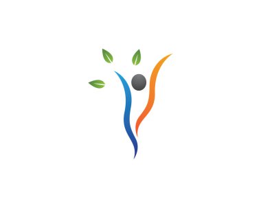 Sağlıklı Yaşam Logosu vektör ikonu çizimi tasarımı