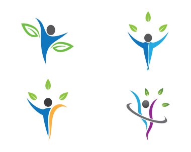 Sağlıklı Yaşam Logosu vektör ikonu çizimi tasarımı