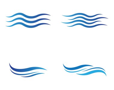 Su Dalgası logo vektör illüstrasyon tasarımı