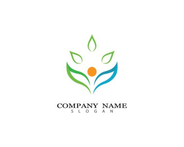 Sağlıklı Yaşam Logosu vektör ikonu çizimi tasarımı