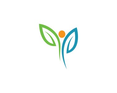 Sağlıklı Yaşam Logosu vektör ikonu çizimi tasarımı