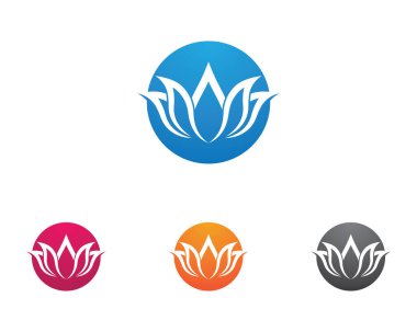 Güzellik çiçekleri logo şablon vektör simgesi