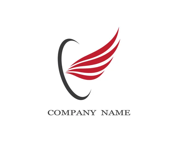 Wing Logo Modello Simbolo Icona Illustrazione Design — Vettoriale Stock