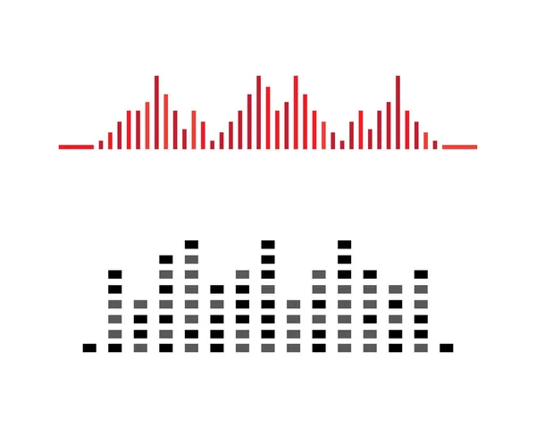 Εικόνα Εικονιδίου Διανυσματικού Προτύπου Λογότυπου Ηχητικού Κύματος — Διανυσματικό Αρχείο