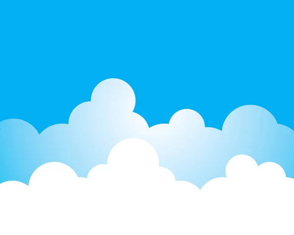 Blauer Himmel Mit Wolke Hintergrund Vektor Illustration Design — Stockvektor