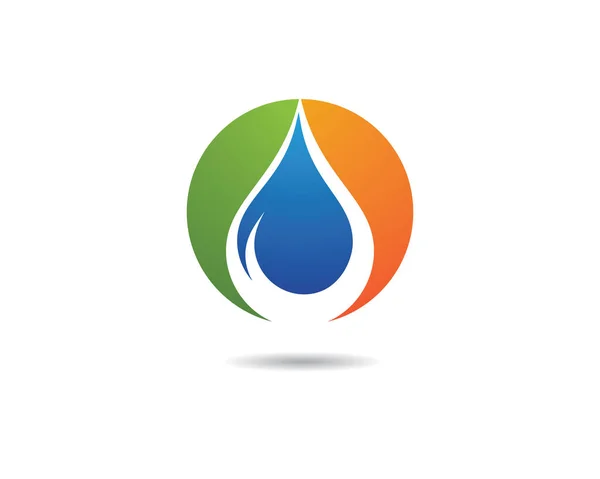 Plantilla Logotipo Gota Agua Icono Vectores Diseño Ilustración — Vector de stock