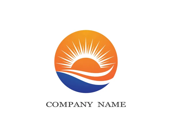 Sun Logo Template Vector Icon Illustration Design — Stock Vector