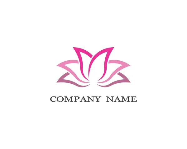 Beauty Fiori Logo Modello Icona Vettoriale — Vettoriale Stock