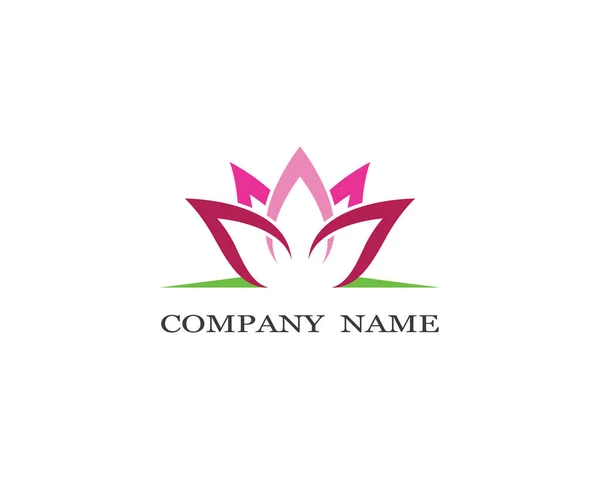 Beauty Fiori Logo Modello Icona Vettoriale — Vettoriale Stock