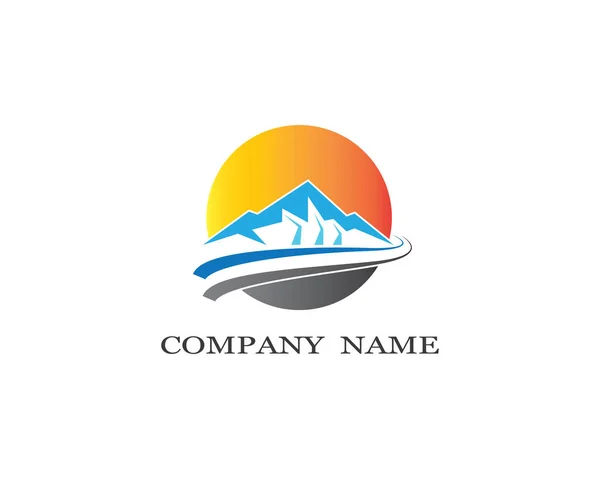 Mountain Logo Template Vector Icon Illustration Design — Stock Vector