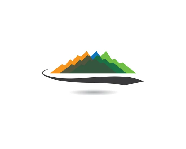 Mountain Logo Template Vector Pictogram Illustratie Ontwerp — Stockvector