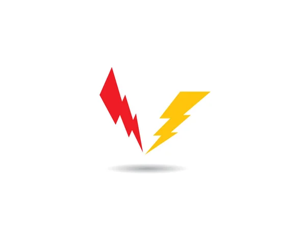 Thunderbolt Logo Plantilla Vector Icono Ilustración Diseño — Vector de stock