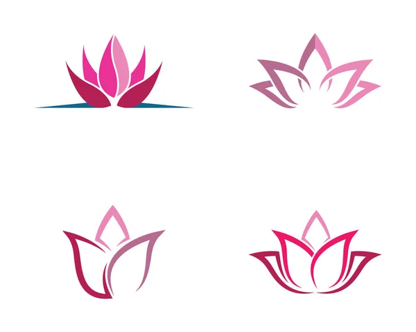 Belleza Flores Logotipo Plantilla Vector Icono — Vector de stock