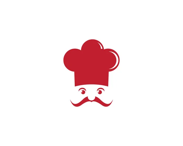 Chef Sombrero Logo Plantilla Vector Icono Ilustración Diseño — Archivo Imágenes Vectoriales