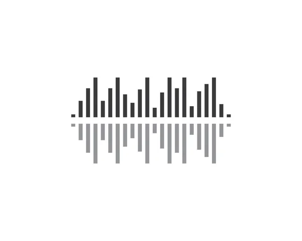 Sound Wave Logo Template Vector Icon Illustration — Stock Vector
