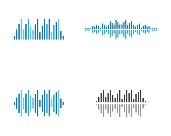 Modèle Logo Onde Sonore Illustration Icône Vectorielle — Image vectorielle