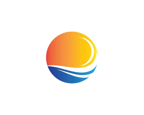 Dalgası Logo Vektör Illüstrasyon Tasarımı — Stok Vektör
