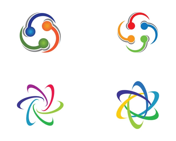 Abstract Logo Template Vector Icon Illustration Design — Stock Vector