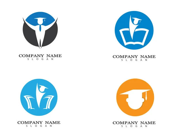 Educação Logotipo Modelo Vetor Ícone Ilustração Design — Vetor de Stock