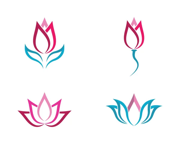 Lotus Beleza Logotipo Imagens Ilustração Design — Vetor de Stock