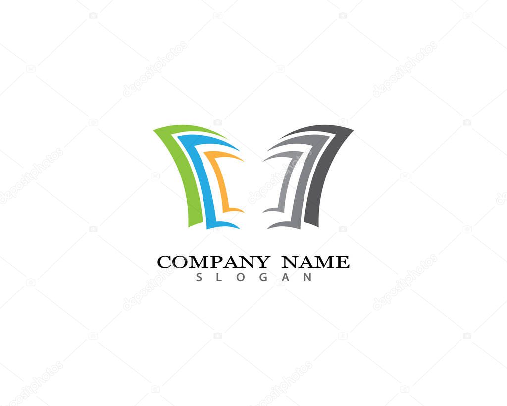 Book logo template vector icon illustration design