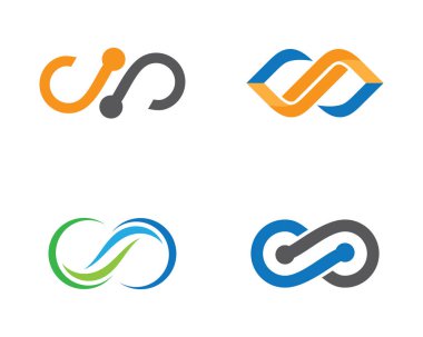 Sonsuz logo şablonu vektör resimleme tasarımı