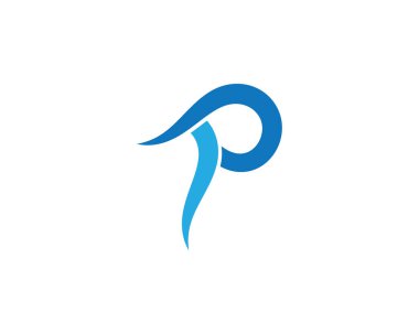 P harfi logo vektör illüstrasyon tasarımı
