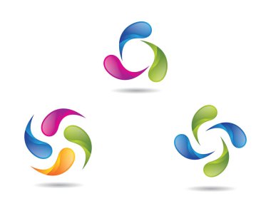 Soyut logo şablon vektör resimleme tasarımı