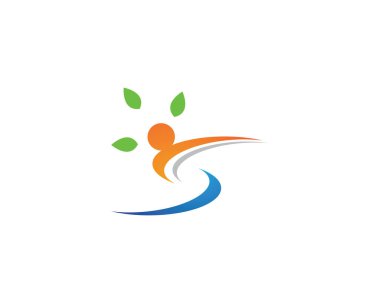Sağlıklı Yaşam Logosu vektör ikonu çizimi tasarımı