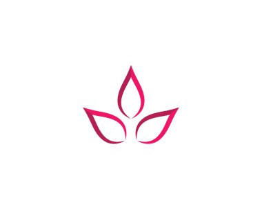 Güzellik çiçekleri logo şablon vektör simgesi
