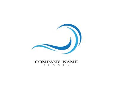Su Dalgası logo vektör illüstrasyon tasarımı