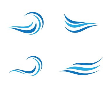 Su Dalgası logo vektör illüstrasyon tasarımı