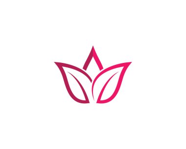 Güzellik çiçekleri logo şablon vektör simgesi