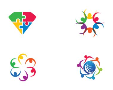 Evlat edinme ve toplumsal bakım logosu vektör resmetme tasarımı